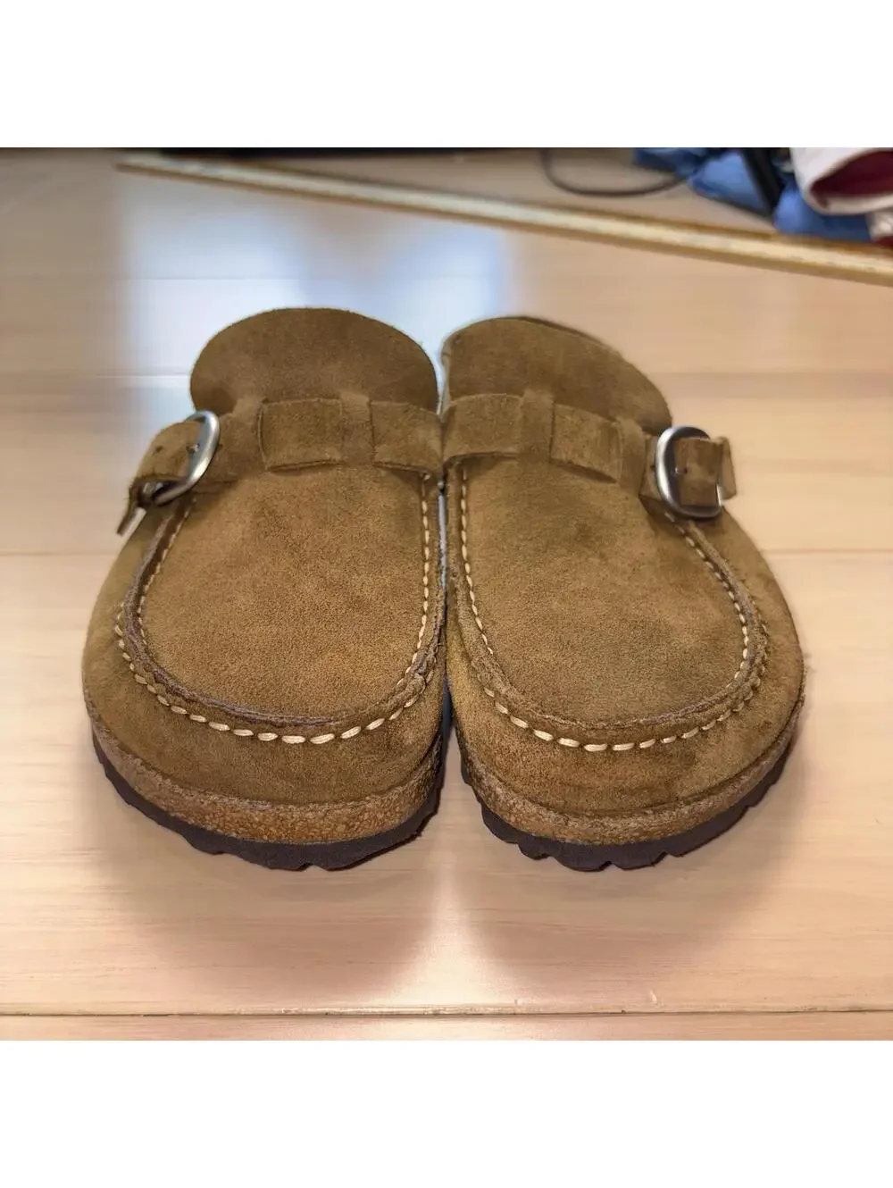 Birkenstock Buckley Shearling Brown Suede Women’s Size 9 Clog Mule - Picture 5 of 7